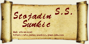Stojadin Šunkić vizit kartica